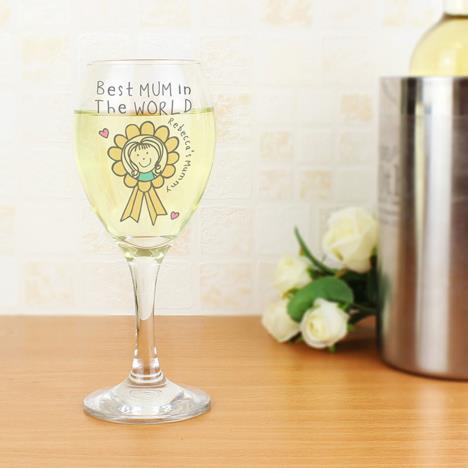 Personalised Purple Ronnie Rosette Wine Glass Extra Image 2